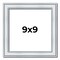 Square Classic Silver Picture Frame - UV Acrylic, Foam Board Backing, Hanging Hardware